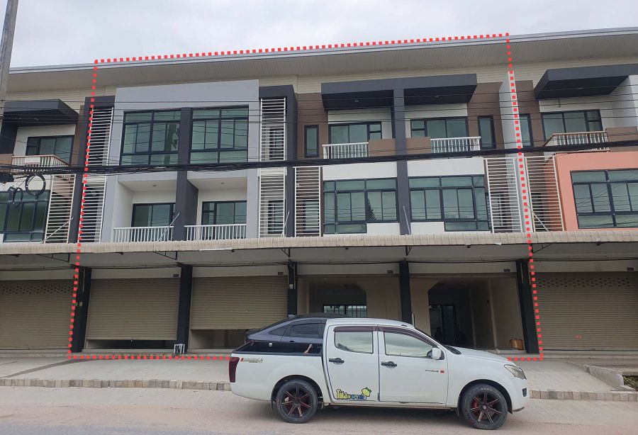 อาคารพาณิชย์ / สำนักงาน - ขาย-เช่า อาคารพาณิชย์ 3 คูหา ปลวกแดง มาบยางพร ระยอง ติดถนนเมน