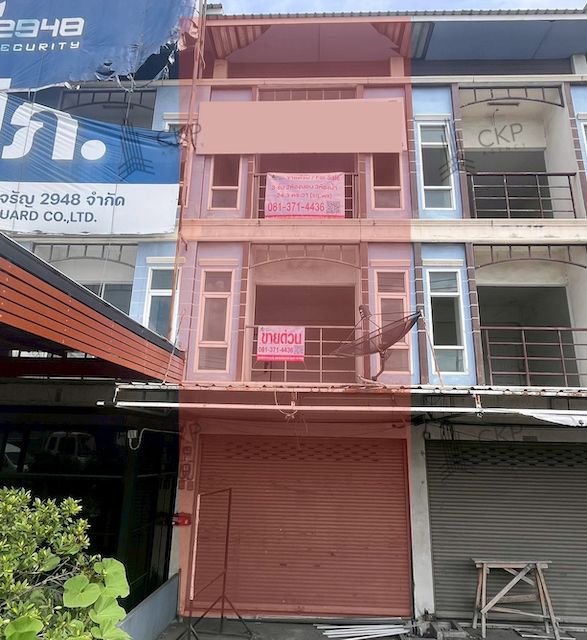 ขายอาคารพาณิชย์ / สำนักงาน - อาคารพาณิชย์ 3 ชั้น หน้านิคมปิ่นทอง 1 ศรีราชา ติดถนนเลียบมอเตอร์เวย์ ใกล้ตลาดแหล่งของกินของใช้