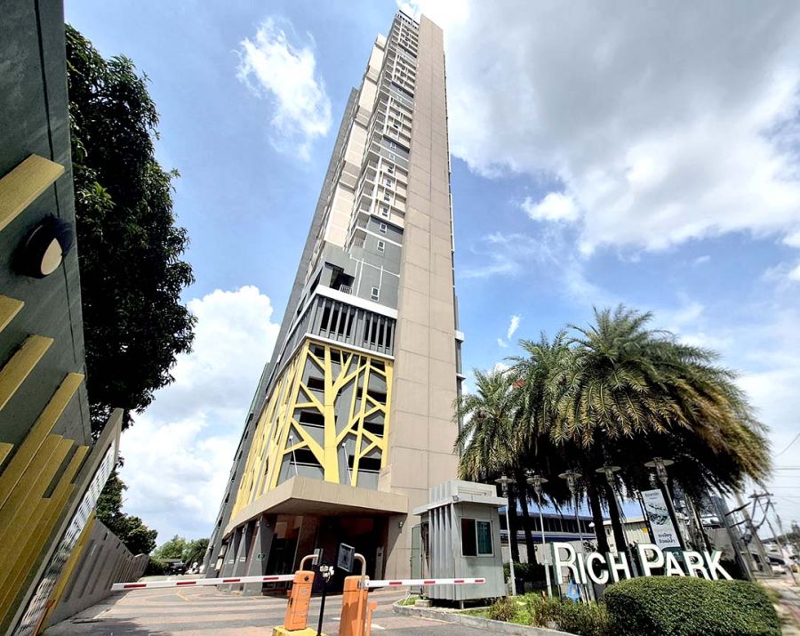 ขายคอนโด - ริชพาร์ค เจ้าพระยา รัตนาธิเบศร์ ทำเลดี ใกล้รถไฟฟ้า MRT สายสีม่วง สถานีไทรม้า ( 120m)