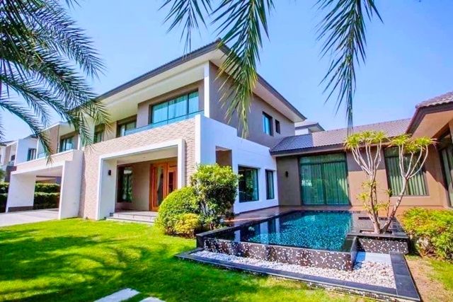 ให้เช่าบ้าน - เครื่องใช้ไฟฟ้า 5นอน เจโม นิคมอัญธานี 800ม. บางนา-สวนหลวง ให้เช่าคฤหาสน์หรู 2 ชั้น หรูหรา 135ตร.วา. 530 ตร.ม. จัดเต็มเฟอร์ฯ 6น้ำ