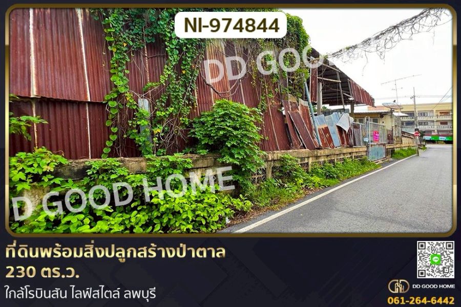 ที่ดิน - ที่ดินพร้อมสิ่งปลูกสร้างป่าตาล 230 ตร.ว. ลพบุรี ใกล้โรบินสัน ไลฟ์สไตล์ ลพบุรี
