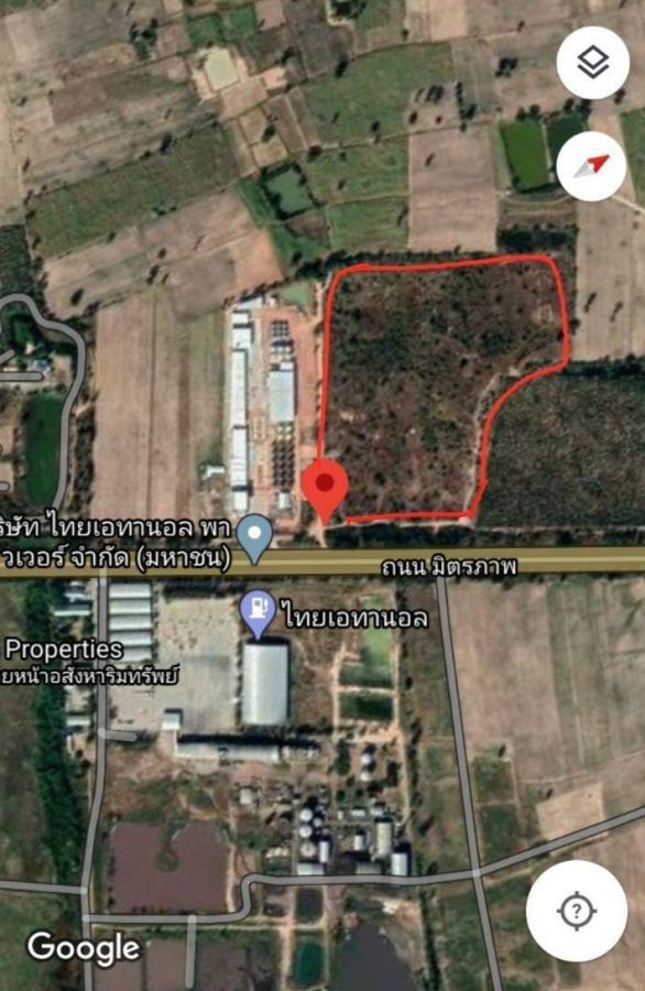 ขายที่ดิน - ขายที่ดิน 42 ไร่เศษ ติดถนนใหญ่สายมิตรภาพ ห่างขอนแก่น 60 กมห่างนครราชสีมา130 กม หน้ากว้าง170เมตร