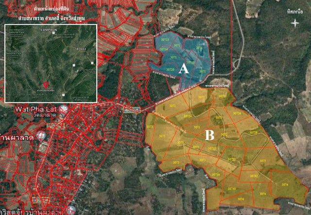 ขายที่ดิน - ขายที่ดิน646ไร่ รวม84ล. ฟรีโอน ลดไร่ละ130,000บ. แยกขาย106ไร่ได้ ถนนลาดยาง ไฟฟ้า ใกล้วัดพระพุทธบาทห้วยต้ม บ้านห้วยต้ม ต.นาทราย อ.ลี้ ลำพูน
