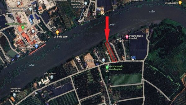 ขายที่ดิน - ขายที่ดิน (โฉนด) ติดแม่น้ำท่าจีน 1 ไร่ 2 งาน 60 ตร.ว. กระทุ่มแบน จ.สมุทรสาคร