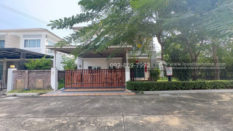 ขายบ้าน - ขายบ้านเดี่ยว 2 ชั้น หมู่บ้านเดอะแกรนด์ พระราม2 โซนอินฟิเนีย ถนนพระราม2 พื้นที่ 76.4 ตรว. ใกล้เซ็นทรัลมหาชัย บ้านหลังมุม ราคาถูก