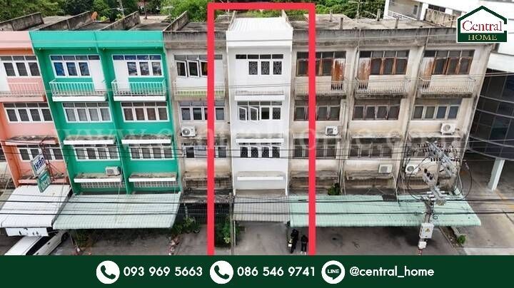 ขายอาคารพาณิชย์ / สำนักงาน - อาคารพาณิชย์ 4 ชั้น แยกปากเกร็ด นนทบุรี ทำเลดี ราคาถูก