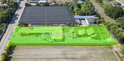 ขายที่ดิน - ที่ดินแปลงใหญ่ พร้อมสิ่งปลูกสร้าง บ้านเดี่ยว 3 หลัง คลองข่อย ปากเกร็ด