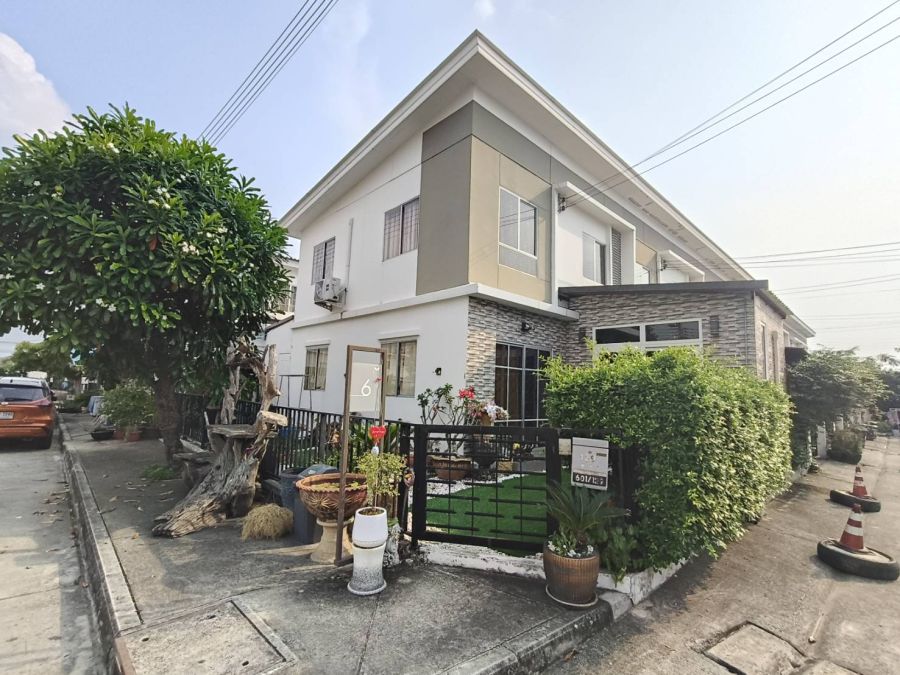 ขายทาวน์เฮาส์ - ขายทาวน์เฮาส์หลังมุม พฤกษา 60/1 รังสิต-บางพูน ตกแต่งสวยพร้อมเข้าอยู่ ทำเลดี ใกล้ฟิวเจอร์พาร์ครังสิต ปทุมธานี