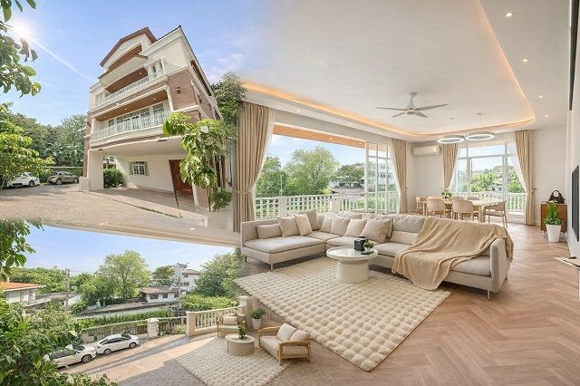 - 5 นอน ดองกิ มอลล์ ทองหล่อ 1.4 กม. 25 ตร.วา. 400 ตร.ม.ทำเล Penthouse Thonglor BTS เอกมัย 1.6กม. ทาวน์โฮมสุดหรู 4 ชั้นฟังก์ชันครบ 6 น้ำ