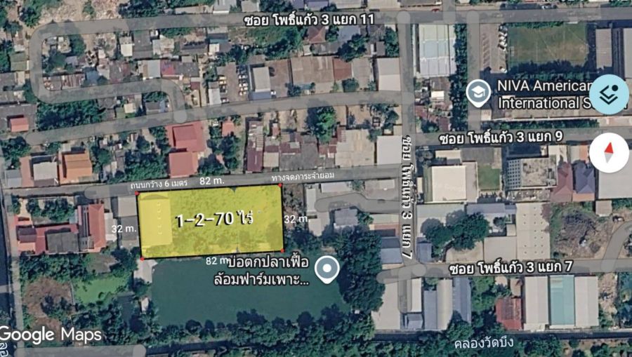 - ขายที่ดินถมแล้ว 1-2-70 ไร่ ถ.โพธิ์แก้ว ซอยโพธิ์แก้ว 3 แยก 7 แขวงคลองจั่น เขตบางกะปิ กทม.