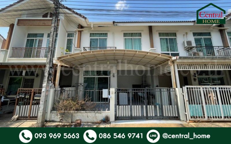 - ทาวน์เฮ้าส์ บ้านเปี่ยมสุข รัตนาธิเบศร์ - วัดสวนแก้ว หน้าบ้านไม่ชนใคร