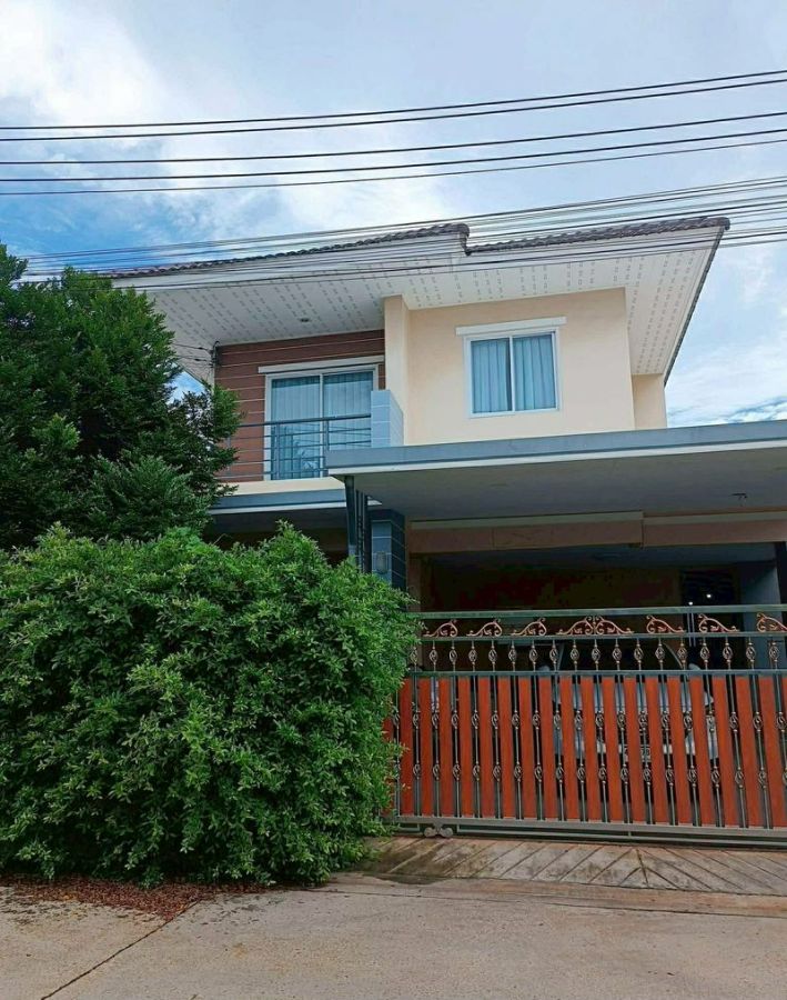 - ขายบ้านเดี่ยวมือสอง ทำเลดี แหล่งชุมชน มบ.มณีรินทร์วิลเลจ หนองมน