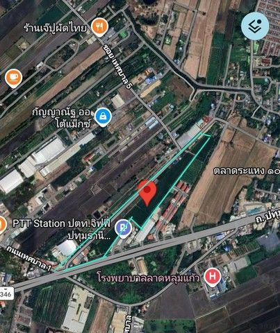 - ขายที่ดินแปลงสวย 29-2-71 ไร่ ติดถนนใหญ่ ลาดหลุมแก้ว ปทุมธานี หน้ากว้าง 130 ม. ติด PTT ใกล้ตลาดระแหง 100 ปี