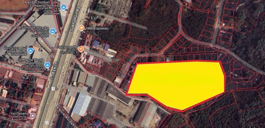 - ขายที่ดิน อ.ศรีราชา จ.ชลบุรี ถ.สุขุมวิท ทำเลดีมาก