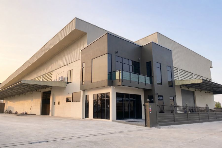 - โรงงาน/โกดัง/ออฟฟิต ทรัพย์สวยสุดๆๆ ในตลาด ต.คลองมะเดื่อ อ.กระทุ่มแบน