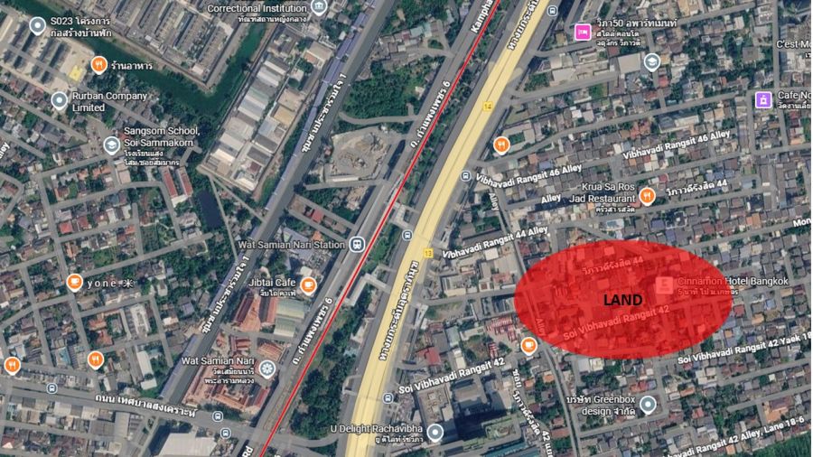 - ขายที่ดินย่านวิภาวดีรังสิต ทำเลศักยภาพสูง เหมาะพัฒนาโครงการ