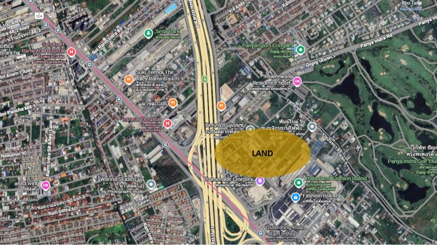 - ที่ดินแปลงใหญ่ย่านปัญญาอินทรา เหมาะสำหรับพัฒนาโครงการที่อยู่อาศัย