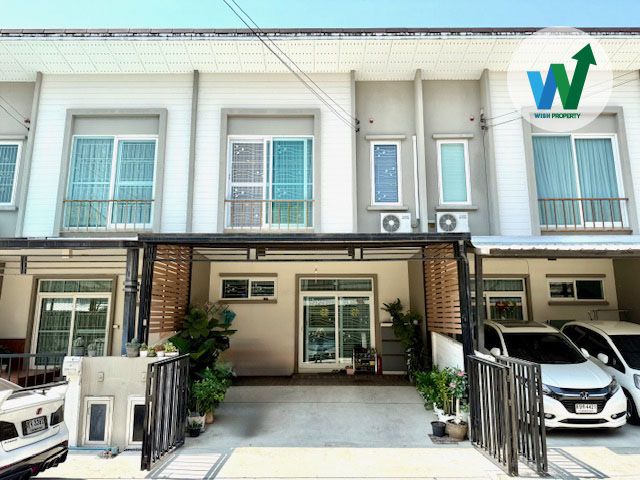 - ขายทาวน์เฮ้าส์ใกล้ฟิตเนส Q District 3 นอน 2 น้ำ 3 ที่จอดรถ ต่อเติมพร้อมอยู่ ใกล้สนามบินสุวรรณภูมิ ทางด่วนกาญจนาภิเษก