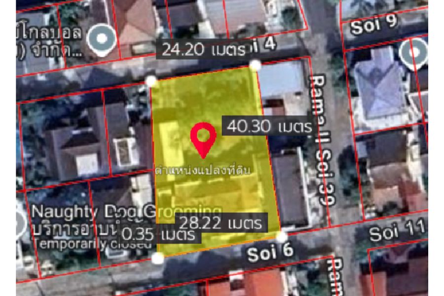 - ที่ดินแถมบ้านหลังใหญ่ พื้นที่กว้างขวาง 262 ตร.ว. ทำเลศักยภาพ ม.วิชิตนคร พระราม 2 ซอย 39