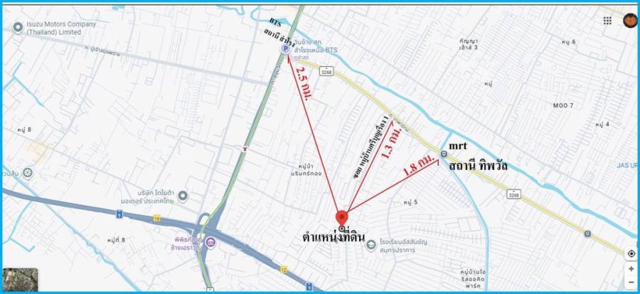 - ขายถูกต่ำกว่าราคาตลาดที่ดินซอยศรีบุญเรือง ตำบลสำโรงใต้ อำเภอเมืองสมุทรปราการ จังหวัดสมุทรปราการ