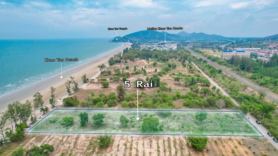 - เสนอขายที่ดินติดชายหาดส่วนตัว หัวหิน (Prime Location) เหมาะสำหรับพัฒนาโครงการโรงแรมและรีสอร์ท