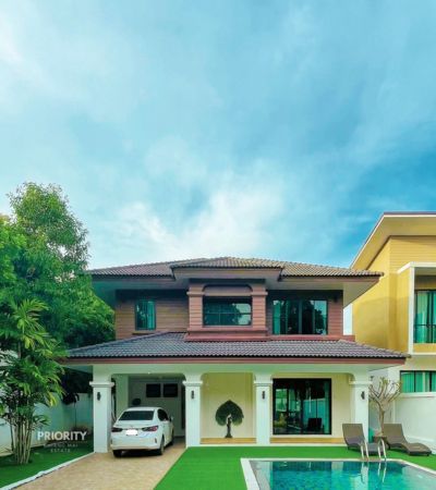 - พูลวิลล่าส่วนตัว ในโครงการ Lake View Park 2 (หนองจ๊อม) บรรยากาศสงบ พื้นที่กว้างขวาง โปร่ง โล่ง
