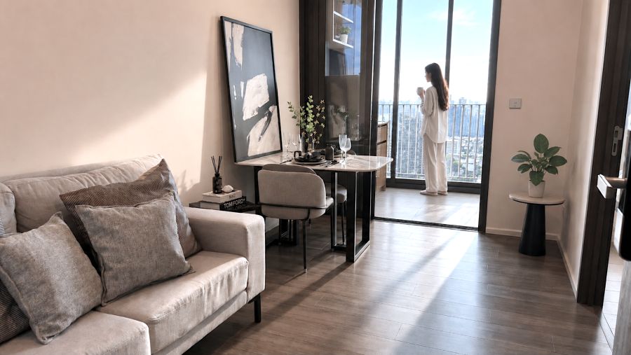 - ขายคอนโดWisdom Essence Sukhumvit วิสซ์ดอม เอสเซ้นส์ ห้องสูงที่สุดในโครงการ ชั้น 40