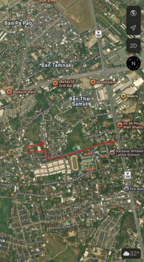 - ขายที่ดินตำบลแม่เหียะในหมู่บ้านลานดาวพร้อมโอน