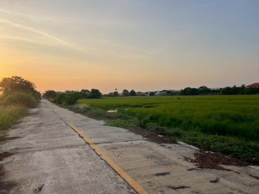 - ที่ดินสวยคลองเจ็ดลำลูกกา หน้าแปลงติดถนนคอนกรีต เดินทางสะดวก