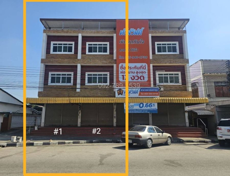 - ให้เช่าตึกแถวกำแพงเพชร 3 ชั้น ใจกลางตลาดนครชุม