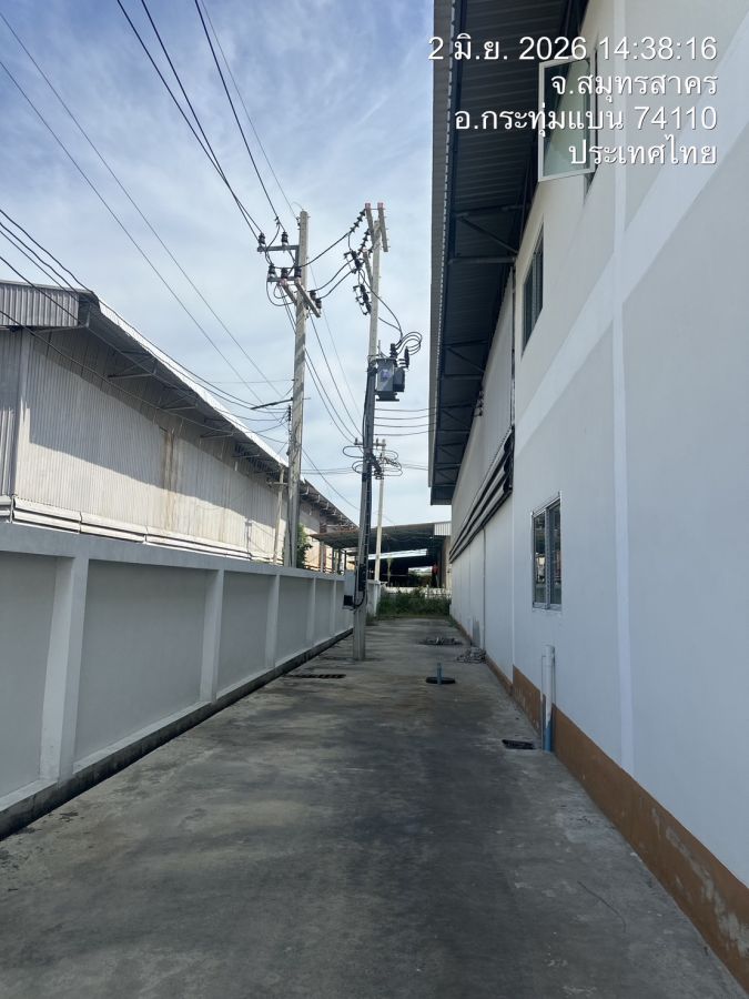 - ให้เช่าโรงงาน / โกดัง 2,500 ตร.ม. พร้อมสำนักงาน 2 ชั้น คลองมะเดื่อ กระทุ่มแบน สมุทรสาคร ขอ รง.4 ได้ ทำเลอุตสาหกรรมเต็มพื้นที่