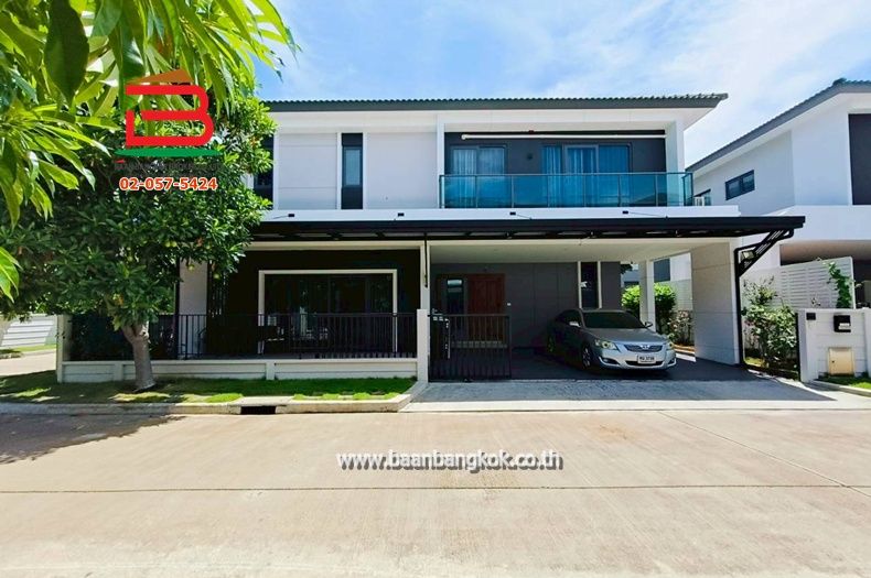 - บ้านเดี่ยว 2 ชั้น หลังมุม โครงการ เซนโทร ราชพฤกษ์ 345 เนื้อที่ 61.5 ตรว. (ใกล้โรงพยาบาลปากเกร็ด 2) ถนนราชพฤกษ์ ตำบลลำโพ อำเภอบางบัวทอง จังหวัดนนทบุรี