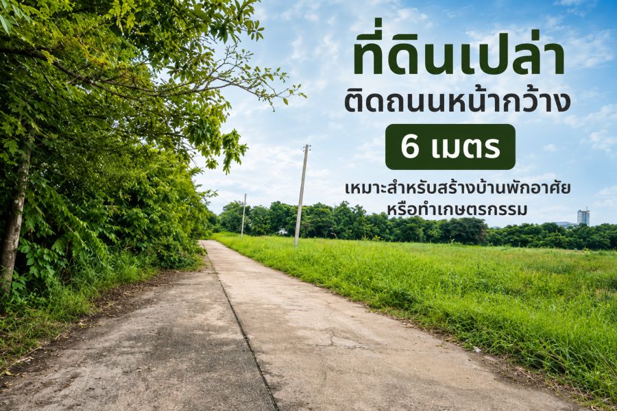 - ขายที่ดิน คลองหลวง (คลองสาม) ปทุมธานี ใกล้ถนนใหญ่ ทางเข้าถนนคอนกรีต HRE00414