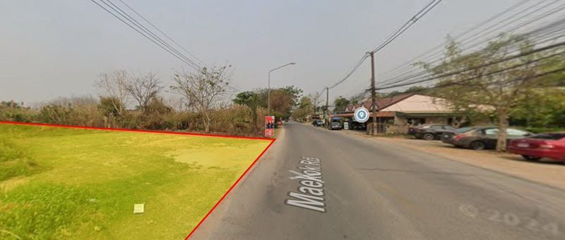 - ที่ดิน 3-1-55 ไร่ ใกล้สนามบินแม่ฟ้าหลวง ถนนริมกก ตำบลริมกก อำเภอเมืองเชียงราย จังหวัดเชียงราย