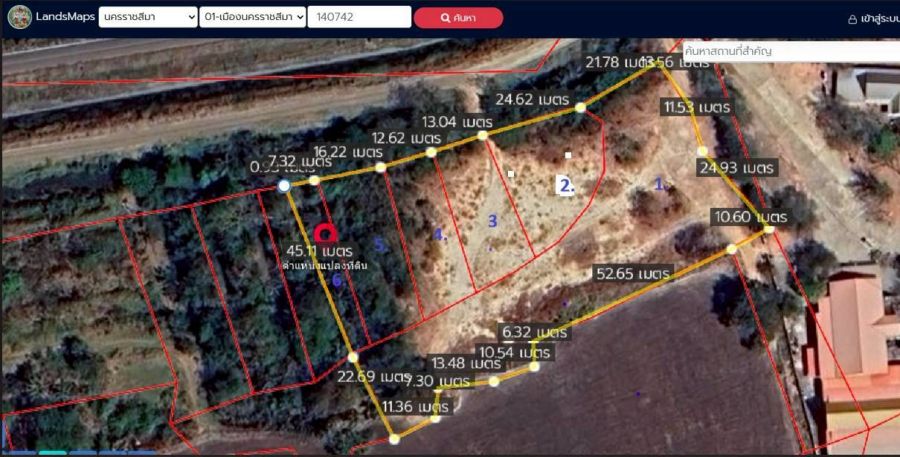 - ขายที่ดินแปลงใหญ่ 3 ไร่ 120 ตรว. ( 1,320 ตรว. ) ใกล้ถนน 204 เมืองโคราช