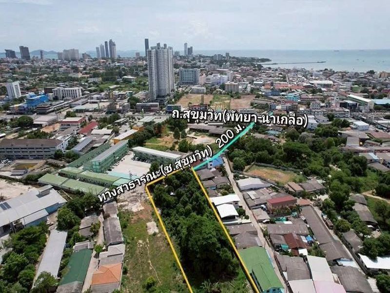 - ขายที่ดินนาเกลือ พัทยา ใกล้สุขุมวิท กล้ตลาดใหม่นาเกลือ TP-L2324
