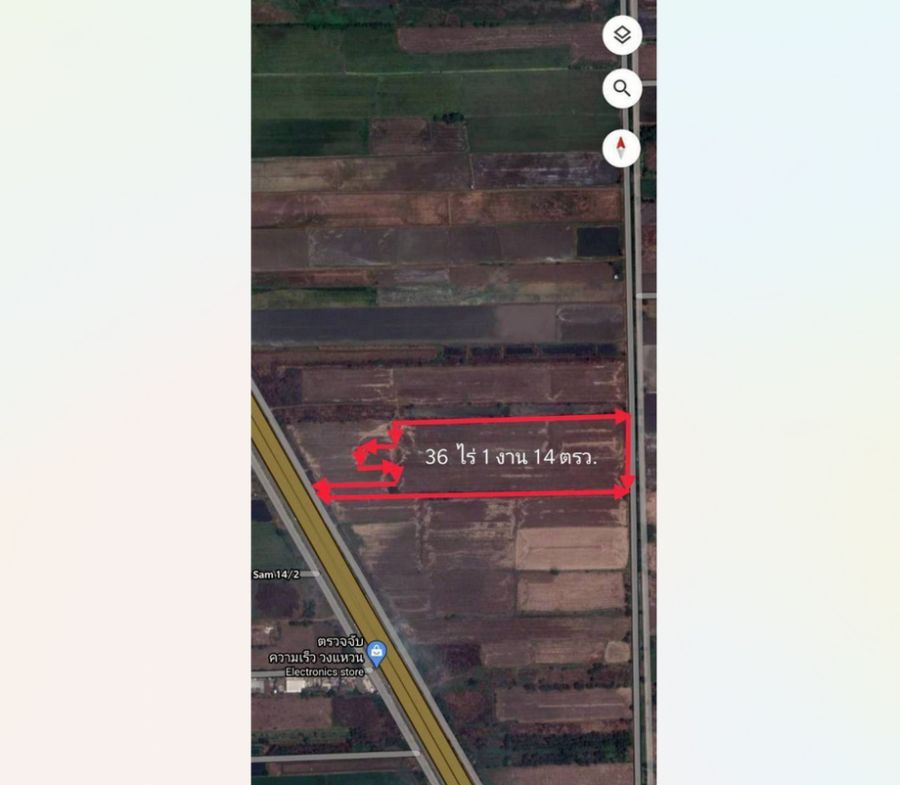 - ขายที่ดินคลองสาม คลองหลวง ปทุมธานี แปลงใหญ่ 36 ไร่เศษ ผังสีชมพู ใกล้วัดพระธรรมกาย