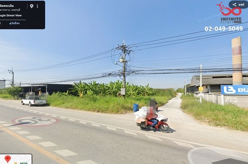 - ขายที่ดิน 101 ตร.ว. ถนนบางม่วง-บางคูลัด (วัดพระเงิน) บางกรวย ใกล้วัดป่ามณีกาญจน์