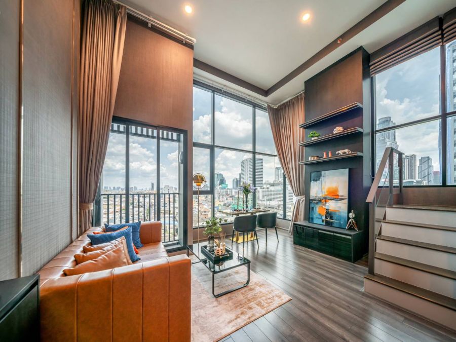 - ขาย Knights Bridge Space rama9 Condo ห้อง Duplex ตกแต่งสวยพร้อมเฟอร์นิเจอร์ ใกล้MRTพระราม9