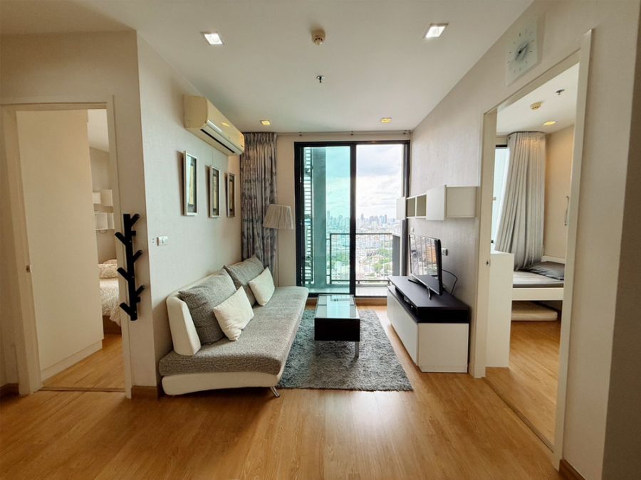 - Condo Q House Sukhumvit 79 ติด BTS อ่อนนุช ห้องมุม 44.5 ตรม 2 นอน ชั้น26 ตกแต่งครบ