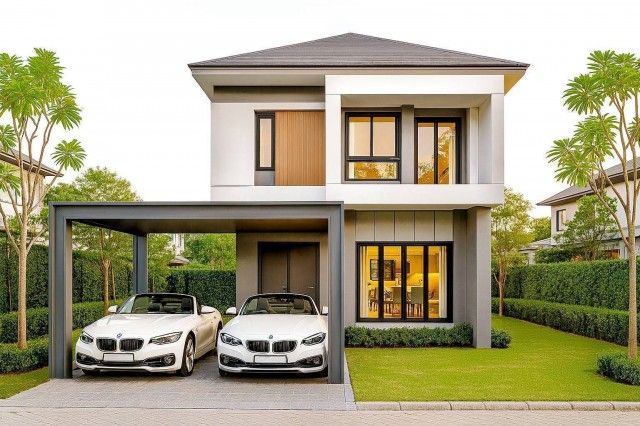 - บ้านเดี่ยวบ้านสวย บรรยากาศน่าอยู่ เนื้อที่ 50 ตรว. พื้นที่ใช้สอย 152.15 ตรม. 3 ห้องนอน 1 ห้องอเนกประสงค์ 2 ห้องน้ำ ที่จอดรถ 2 คัน