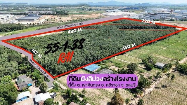 - ขายที่ดินเปล่า แปลงสวย เขตเขาคันทรง ศรีราชา ชลบุรี FP-L02301