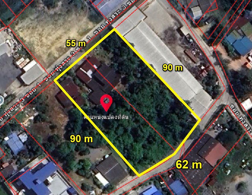 - ขายที่ดินบ้านสวน 3 ไร่ ติดถนนคอนกรีต2ด้านซอยทุ่งสระ3 ใกล้ถนนบายพาส(361)-450เมตร เมืองชลบุรี
