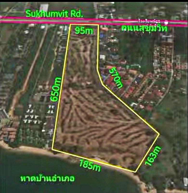 - ขายที่ดินหาดนาจอมเทียน 59 ไร่ ราคา 4425 ล้านบาท