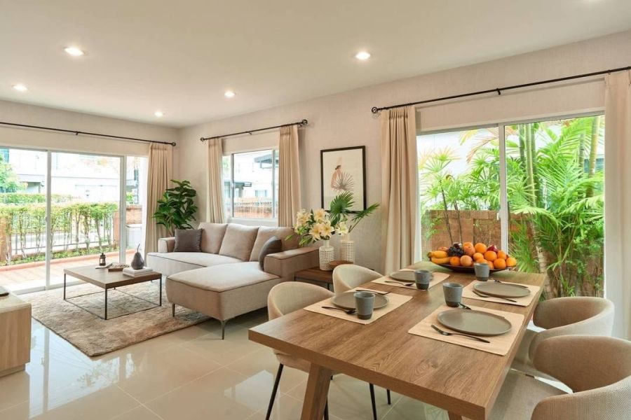 - ขายบ้านเดี่ยว 2 ชั้น แต่งครบพร้อมอยู่ มหิดล-เจริญเมือง สไตล์ Modern Contemporary