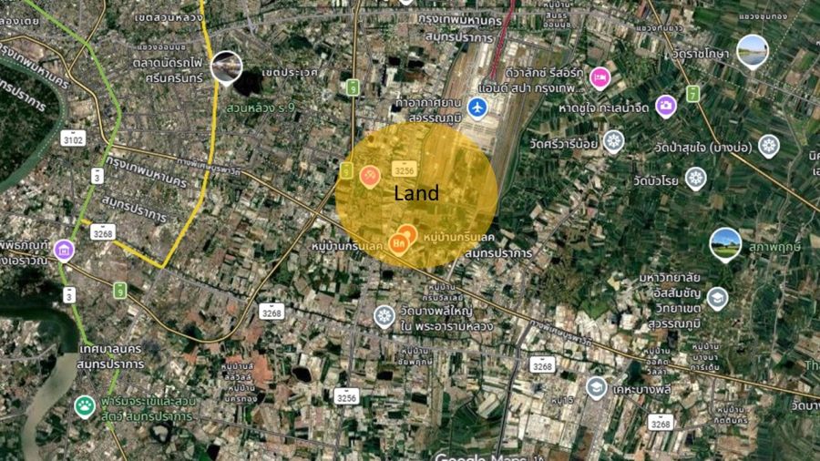 - ขายที่ดินแปลงใหญ่ บางนา-ตราด Prime Location ใกล้ Mega Bangna