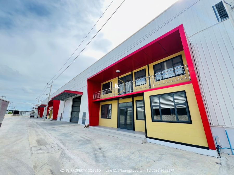 - ให้เช่าโรงงาน พื้นที่สีม่วง สวนหลวง กระทุ่มแบน สมุทรสาคร 864-2,900 ตร.ม ขอรง4ได้