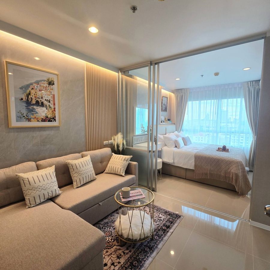 - ลุมพินี วิลล์ นาเกลือ วงศ์อมาตย์ ขายคอนโดห้องสตูดิโอ วิวทะเลสวย ชั้นสูง