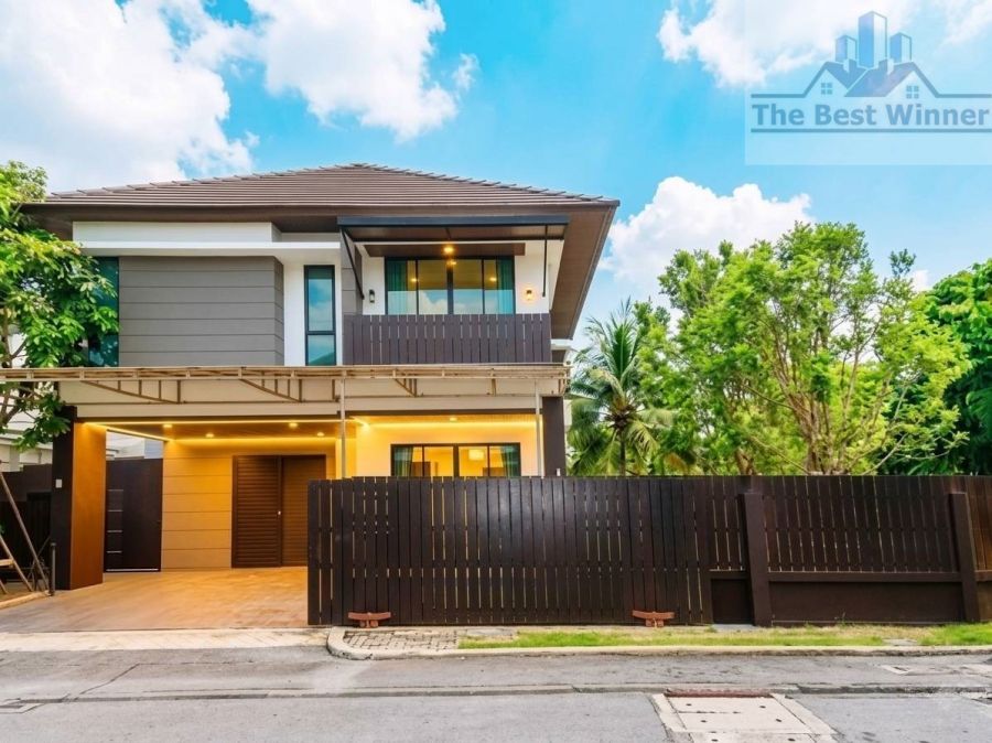 - ขาย/เช่า บ้านสวยหลังมุมหมู่บ้านเลค วิว พาร์ค วงแหวน บางนา-ราม 2 Lake View Park Wongwaen Bangna-Ram 2 Renovate เสร็จใหม่ ๆ ใกล้หน้าโครงการ พร้อมอยู่