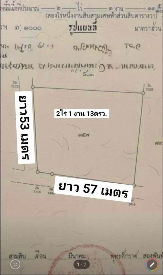 - ขายที่ดินเจ็ดยอดติดถนนสองด้านใกล้เมืองโฉนดพร้อมโอน